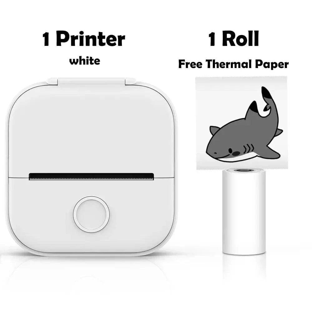 SearchFindOrder White B Portable Mini Wireless Thermal Pocket Printer