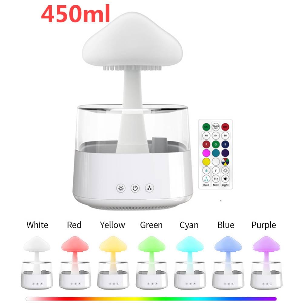 SearchFindOrder No remote control 1 Relax Electric Mushroom Rain Air Humidifier Aroma Diffuser Colorful Night Lights