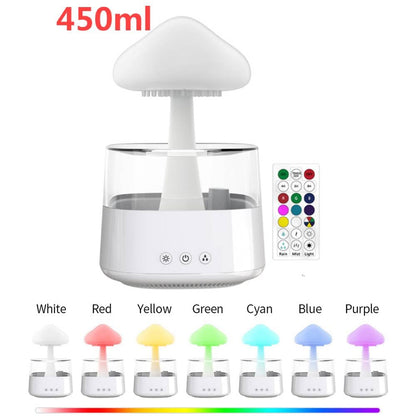 SearchFindOrder No remote control 1 Relax Electric Mushroom Rain Air Humidifier Aroma Diffuser Colorful Night Lights