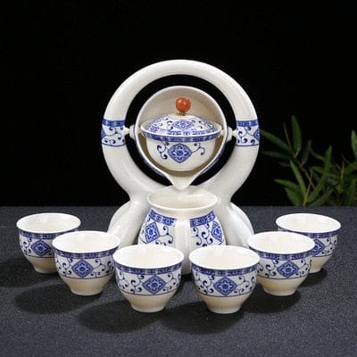 SearchFindOrder MULTI Unique Ancient Chinese Porcelain Teapot Set (Eight Piece Set)