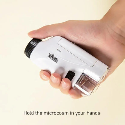 BioScope Explorer LED Pocket Microscope for Kids (60x-120x)