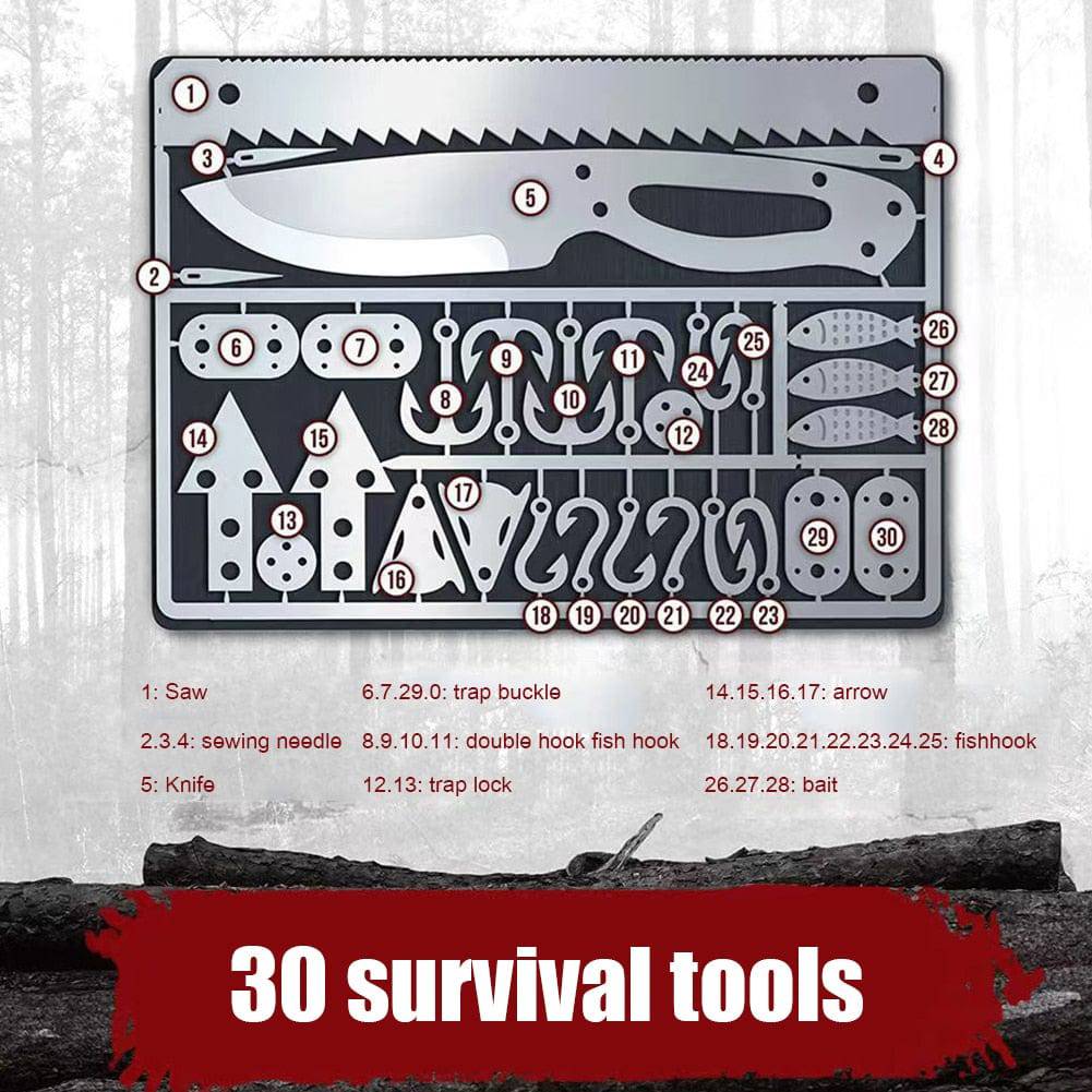 SearchFindOrder Style A / China Wilderness Pro Card Versatile Outdoor EDC Survival Fishing Hook Card, Compact Multitool for Camping, Hiking, Fishing, and Hunting Adventures