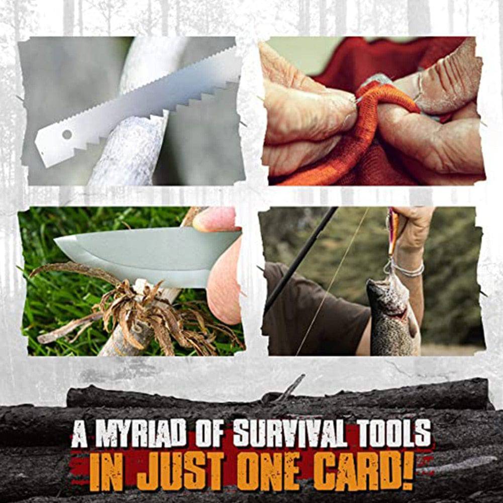 Wilderness Pro Card Versatile Outdoor EDC Survival Fishing Hook Card, Compact Multitool for Camping, Hiking, Fishing, and Hunting Adventures - Smart Shop (Online Store for wise shoppers) 