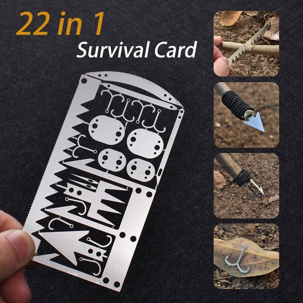 Wilderness Pro Card Versatile Outdoor EDC Survival Fishing Hook Card, Compact Multitool for Camping, Hiking, Fishing, and Hunting Adventures - Smart Shop (Online Store for wise shoppers) 