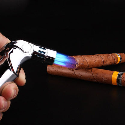 Torch Lighter, Windproof Quad 4 Jet Flame Metal Butane Cigar Lighter