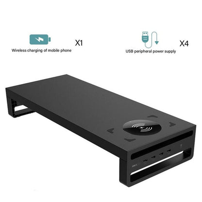 Monitor Stand with Wireless Charging and 4 USB 3.0 Ports - Smart Shop (Online Store for wise shoppers) 