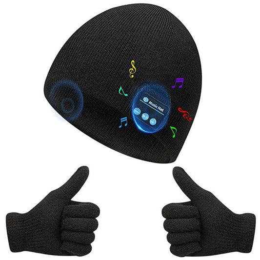 SearchFindOrder Black Wireless Headphone Winter Hat