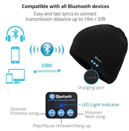 Wireless Headphone Winter Hat - Smart Shop (Online Store for wise shoppers) 