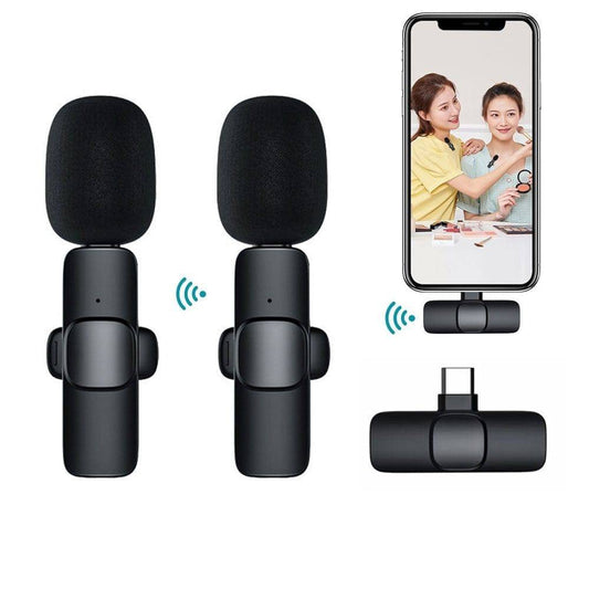 SearchFindOrder 2in1TypeC-iOSAdapter Wireless Portable Microphone for iPhone and Android