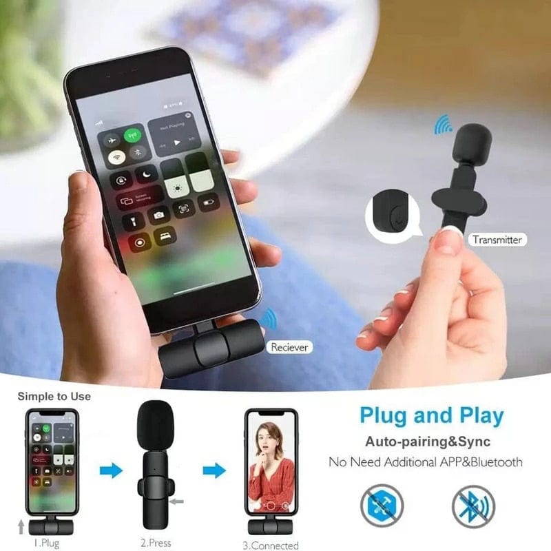 Wireless Portable Microphone for iPhone & Android