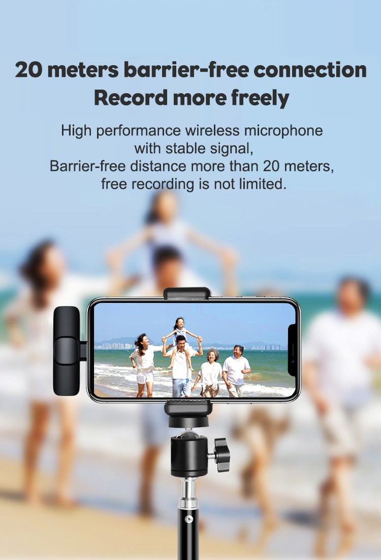 Wireless Portable Microphone for iPhone & Android