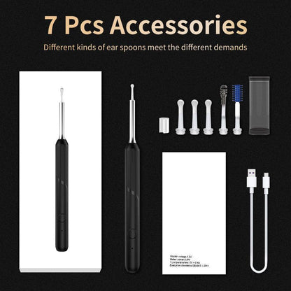 Wireless Otoscope Ear Wax Removal Tool, 1080P HD Ear Cleaner with 6 LED Lights, 3.5mm Mini Visual Ear Camera Endoscope, Ear Cleaning Kit for iPhone, iPad, Android - Smart Shop (Online Store for wise shoppers) 