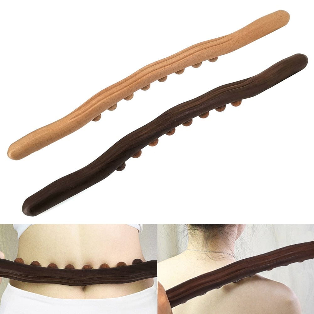 SearchFindOrder Carbonized-8 beads Wooden Gua Sha Neck Shoulder Back Massager⁠