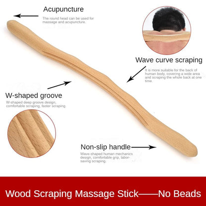 Wooden Gua Sha Neck Shoulder Back Massager⁠