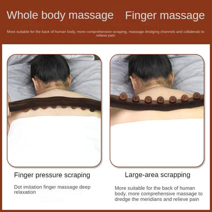 Wooden Gua Sha Neck Shoulder Back Massager⁠