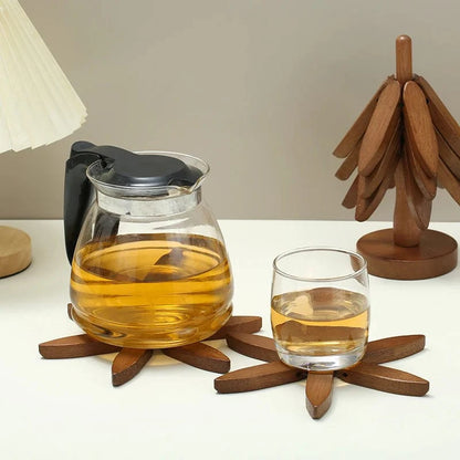 Wooden Tree Design Coasters