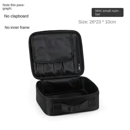 SearchFindOrder Small 3layer black Ultimate Glam Travel Companion: Deluxe Cosmetic Voyage Organizer