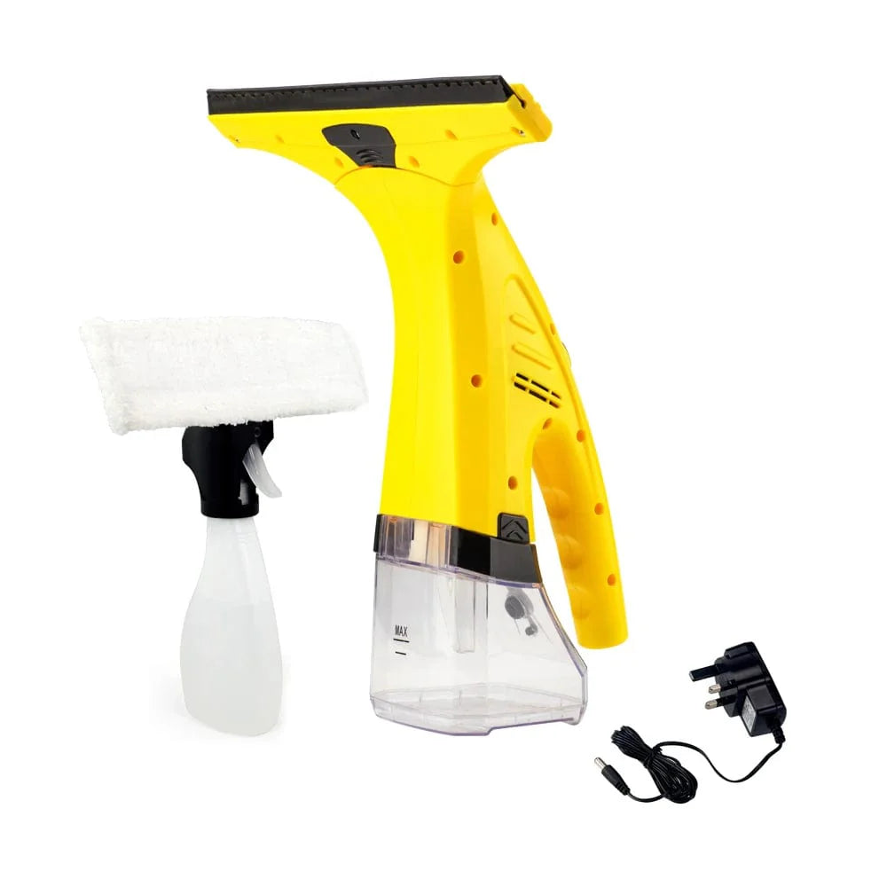 Electric Window Vacuum Cleaner Set with Rechargeable Power, Water Tank, and Squeegee Tool for Cleaning Windows, Tiles, Mirrors