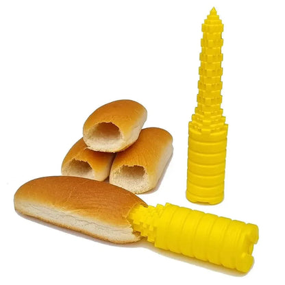 Perfect Hot Dog and Sausage Bun Driller, Ideal Bread Corer for BBQ and Grilling, Fits Brats and Other Sausages