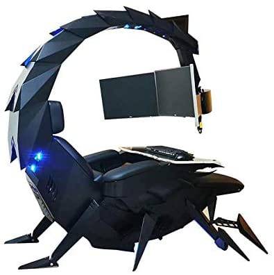 SearchFindOrder Red The Scorpion Super Game Extradimensional Gaming Cockpit Zero Gravity Chair with Support 1 - 3 Monitors